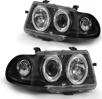 Obrázok produktu pre Svetlomety Angel Eyes vhodné pre Opel Astra F, rok výroby 1994–1998, čierne