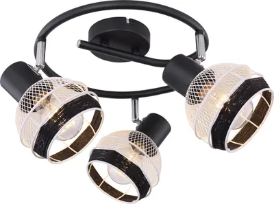 Produktbild von Globo Lighting Strahler Metall schwarz matt, 3x E27