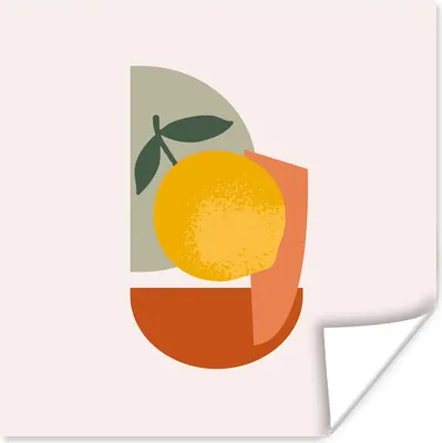 Produktbild von MuchoWow® Poster Zitrone - Grün - Rot 75x75 cm - Wand Dekoration