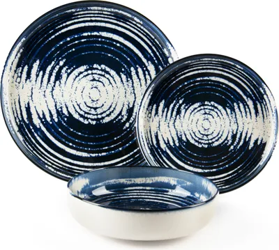 Immagine prodotto di Set di stoviglie Excelsa 12 pezzi Ermes in Vetroceramica blu
