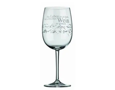 Produktbild von Räder Rotweinglas Vino Design Das Leben ist zu kurz