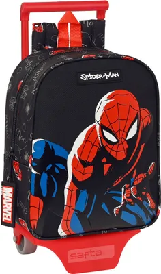 Produktbild von Plecak szkolny na kółkach Spider-Man Hero Black 22 x 27 x 10 cm