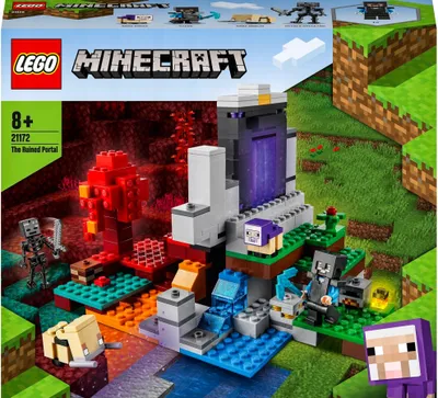 Produktbild von LEGO 21172 Minecraft Das zerstörte Portal Minecraft Spielzeug Set für Jungen und Mädchen ab 8 Jahre mit Figuren aus dem Videospiel