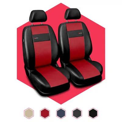 Produktbild von Autositzbezüge Universal Schonbezüge Sitzauflage PKW 1+1 Vorne Kunstleder Rot