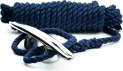 Produktbild von Festmacher-Leine mit Auge, Navyblau, 4m, Ø 8mm, schwimmfähig und uv-beständig