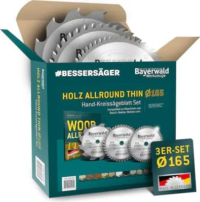 Produktbild von Bayerwald HOLZ ALLROUND Ø165 Akku-HandKreissägeblatt-Set