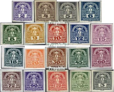Produktbild von Briefmarken Österreich 1920 Mi 293-311 (kompl.Ausg.) postfrisch Merkurkopf