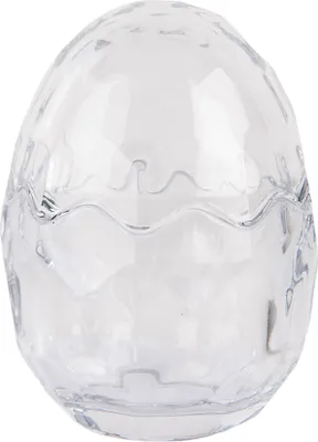 Obrázek produktu pro Skleněný květináč Clayre & Eef Egg Ø 9x12 cm Transparentní sklo