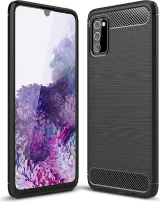 Image de Housse pour Samsung Galaxy A03s Housse en silicone pour téléphone portable Couverture carbone