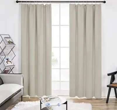 Produktbild von Elegantes, Einfaches, Satin-Verdunkelungsgardine, 135x300 cm, Dunkelbraun
