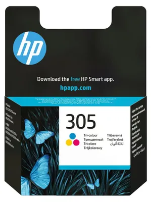 Produktbild von HP 305 Cyan/Magenta/Gelb Original Druckerpatrone, Standardertrag, Cyan, Magenta, Gelb, Tinte auf Farbstoffbasis, 2 ml, 1 Stück(e), Einzelpackung