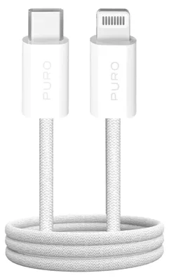 Produktbild von PURO Power- und Datensynchronisationskabel, USB-C auf Lightning, 1,2 Meter