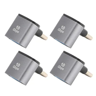 Obrázok produktu pre 4 kusy pravouhlý adaptér USB-C na USB, 10 Gbit/s, vysokorýchlostný, 90-stupňová zásuvka USB na konektor typu C, adaptér pre telefón, notebook