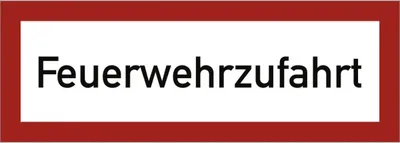 Produktbild von Dreifke® Schild Feuerwehrzufahrt, Alu, 594x210 mm