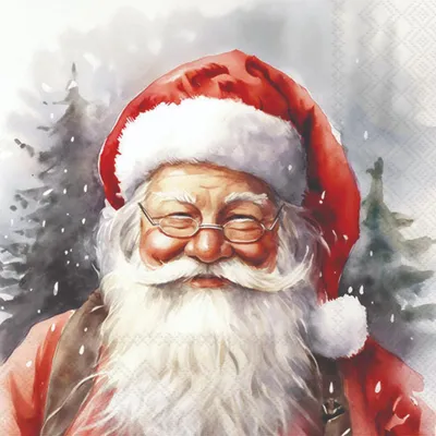 Produktbild von Weihnachten Servietten 33x33 cm 20 Servietten Happy Santa Weihnachtsmann