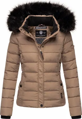 Produktbild von Navahoo Damen Winter Stepp Jacke Parka Mantel Winterjacke warm gefüttert Miamor Taupe Gr. 36 - S