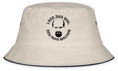 Produktbild von Spreadshirt Stromberg Bernd Lass Das Mal Den Papa Machen Fischerhut, S/M (Caps), Natur/Navy