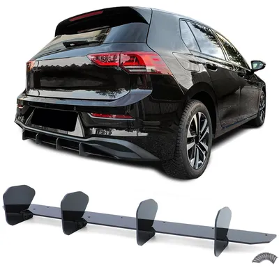 Für VW Golf 8 VIII 2020- Cup Heckdiffusor Diffusor Heck Stoßstange Schwarz Glanz in der Farbe Schwarz von Carparts-Online GmbH