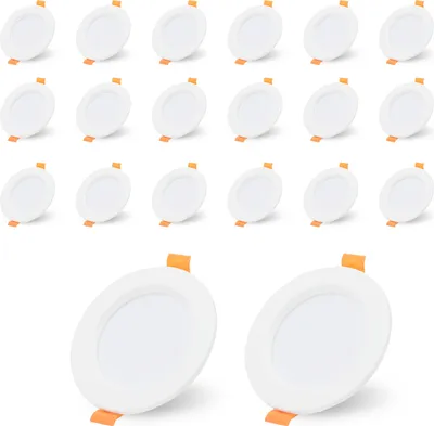 Zdjęcie produktu dla Fiqops 20 LED reflektor sufitowy wpuszczany reflektor sufitowy wpuszczany reflektor sufitowy wpuszczany reflektor sufitowy IP44 400LM chłodny biały reflektor 5W