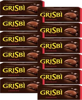 Produktbild von MATILDE VICENZI Grisbi Cioccolato - Italienisches Biskuitgebäck mit Schokoladenfüllung 150g x 12 Pakete