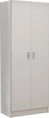 Produktbild von Charleston Mehrzweckschrank, 2-türiger Besenschrank, Schuhregal mit Regalen, Besenschrank, cm73x37h180, Weiß
