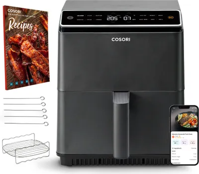 Produktbild von COSORI 6.4L DUAL BLAZE XXL Heißluftfritteuse, schwarz