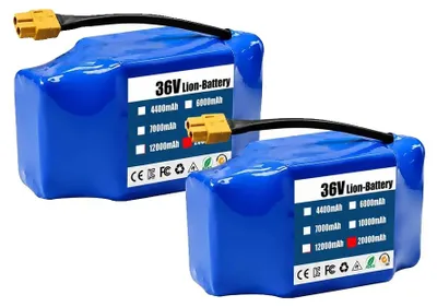 Productafbeelding van Lithium-ion batterijpack, 20000 mAh capaciteit, CE-gecertificeerd, 36V 20000mAh - 2 stuks