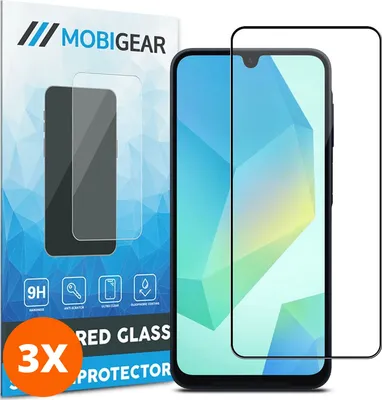 Produktbild von Mobigear Premium 9.98 Samsung Galaxy A16 Panzerglas Gehärtetes Glas Displayschutz - Hüllenfreundlich (3er Pack)