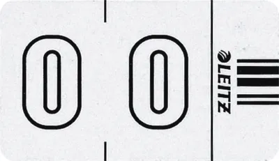 Produktbild von Orgacolor Ziffernsignal 0 selbstklebend VE=10x500 Stück weiß