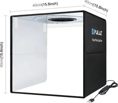 Produktbild von LED Fotografie Lichtkasten Portable Folding 10 Level Helligkeit Adjustable 3200K-6500K Dual Color Temperature Photo Studio Box