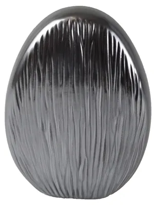 Produktbild von Ei aus Keramik in silber Dekofigur 32 x 22 x 10 Keramikfigur Scratchy