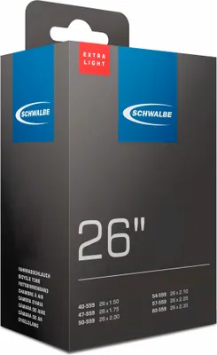 Produktbild von Schwalbe 10424343, Presta-Ventil, 26", 38,1 - 59,69 mm, 4 cm, Schwarz, Deutschland