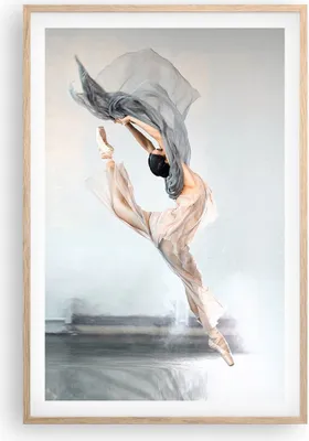 Produktbild von Gerahmtes Poster - Rahmen in heller Eiche - Tanz Frau Ballerina - 61x91,5 cm - Wand Bild - Wanddeko - Wandbilder - Kunstposter - Wandposter - Bilderrahmen - Bilder - Kunstdruck - P2NPA61x91-5030