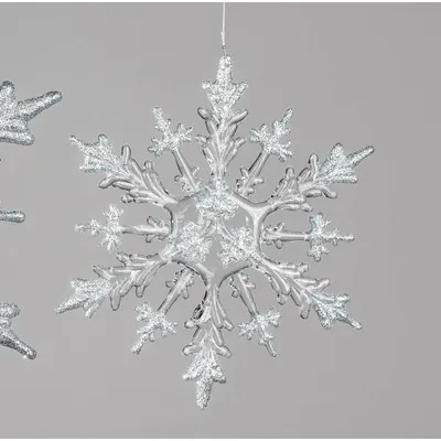 Produktbild von formano Eiskristallhänger Acryl silber, 20 cm