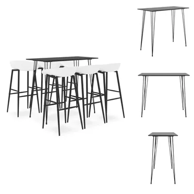 Produktbild von vidaXL 7-tlg. Bar-Set Schwarz und Weiß -  Essgruppen