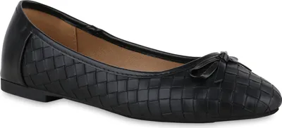 Produktbild von VAN HILL Damen Klassische Ballerinas Schleifen Schuhe 839990, Farbe: Schwarz, Größe: 38