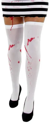 Produktbild von Blutige Halloween-Strümpfe, weiß mit Blutflecken