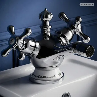 Produktbild von PaulGurkes Bidet Armatur Nostalgie Antik Zweigriffmischer Aufputzarmatur Retro
