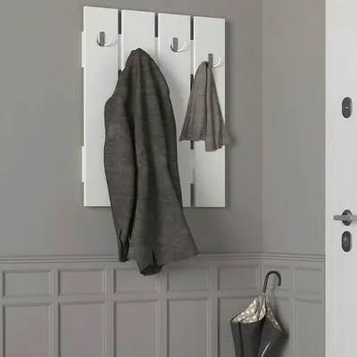 Immagine prodotto di Joachim - Mobile da Ingresso, 65x4x80h cm Bianco, Appendiabiti