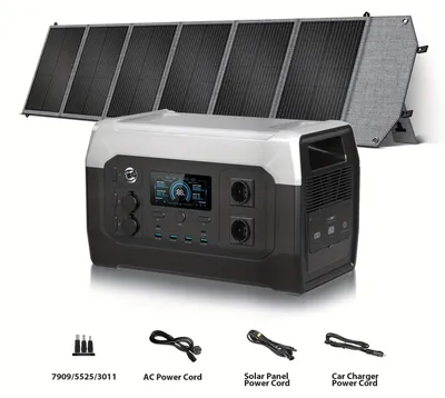 Imagen del producto de Batería externa - Estación de energía portátil - Generador solar - Central eléctrica - Batería para camping - 1800W (potencia nominal)
