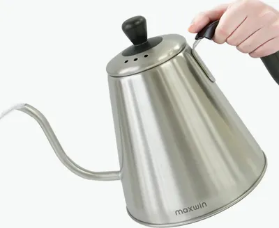 Produktbild von Greenmigo Edelstahl Schwanenhals Tee Wasserkocher Kaffeekanne 1L für Camping Outdoor Reisen Kochfeld Schneller Braukessel,Einfach zu Reinigen(AS-97E)