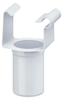 Produktbild von INEFA Ablaufstutzen kastenförmig, PVC-U NW68/DN50 Weiß Einhangstutzen, Dachrinnenzubehör, einfache Montage, Germany