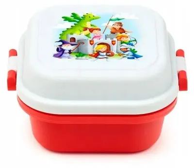 Imagen del producto de Caja para el almuerzo - Caballeros y Dragones - Caja para snacks - Caja para sándwiches