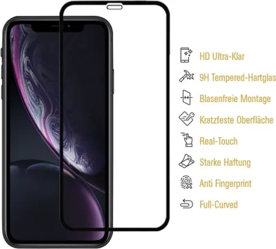 Produktbild von 4x 9H Panzerglas für iPhone 11 FULL COVER Panzerfolie Displayschutz Schutzglas WS KLAR Hartglas Schutzfolie