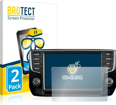 Produktbild von 2x Für Volkswagen Passat 2015 Discover Pro 8" 2014 Schutzfolie BROTECT Displayschutz Display Schutz Folie Klar Transparent