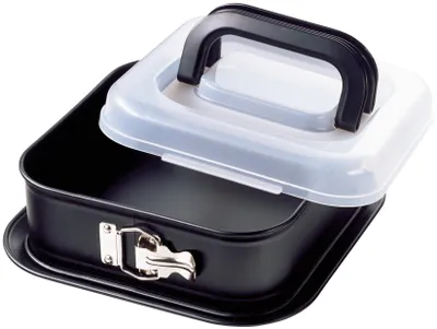 Imagen del producto de KAISER BAKE & TAKE: Molde para pasteles tipo primavera, cuadrado, con tapa para transporte... color
