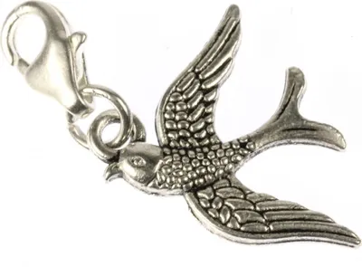 Produktbild von Schwalbe Vogel Charm Mauersegler Anhänger Bettelanhänger Miniblings silber