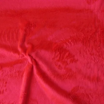Produktbild von Plüschstoff Meterware Fellimitat Kunstfell rot