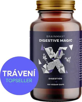 Zdjęcie produktu dla BrainMax Digestive Magic, Enzymy trawienne, 100 kapsułek roślinnych