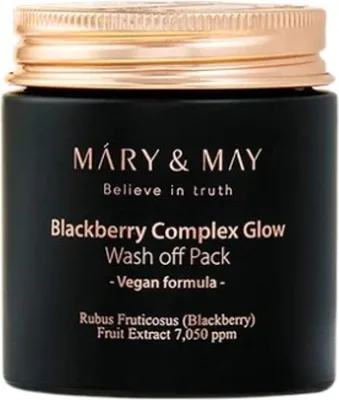Immagine prodotto di Mary&May Blackberry Complex Glow Washoff Pack 125g - Maschera viso illuminante e rassodante